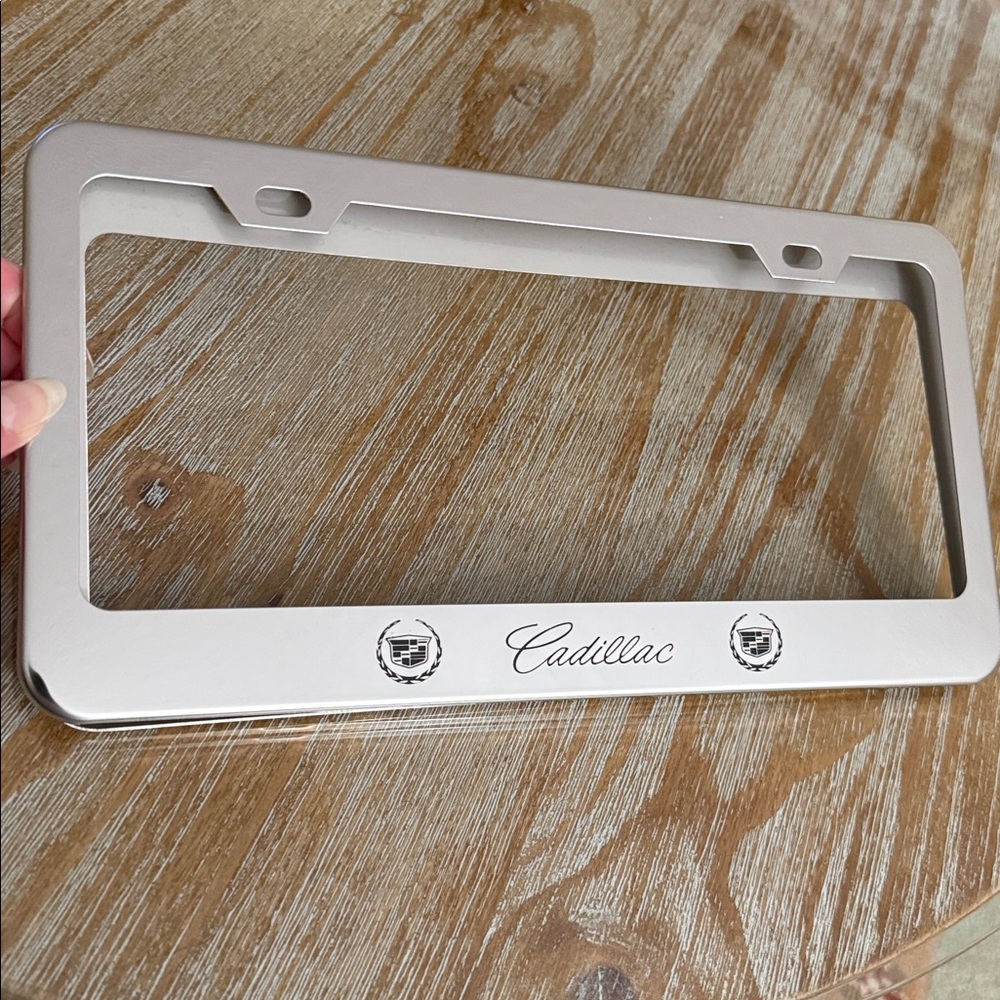 Cadillac License Plate Covers. Chrome plated. Front and Rear Frames. - Picture 5 of 14